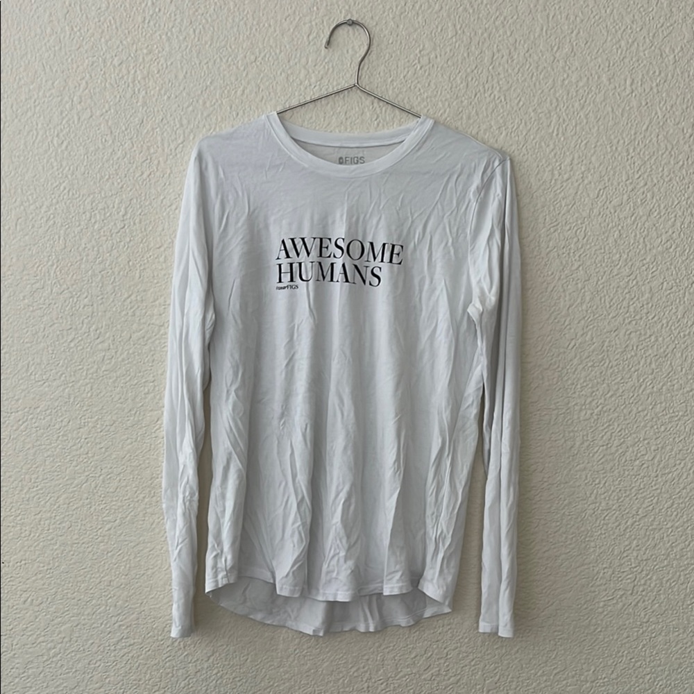 Awesome Humans White Long Sleeve Shirt